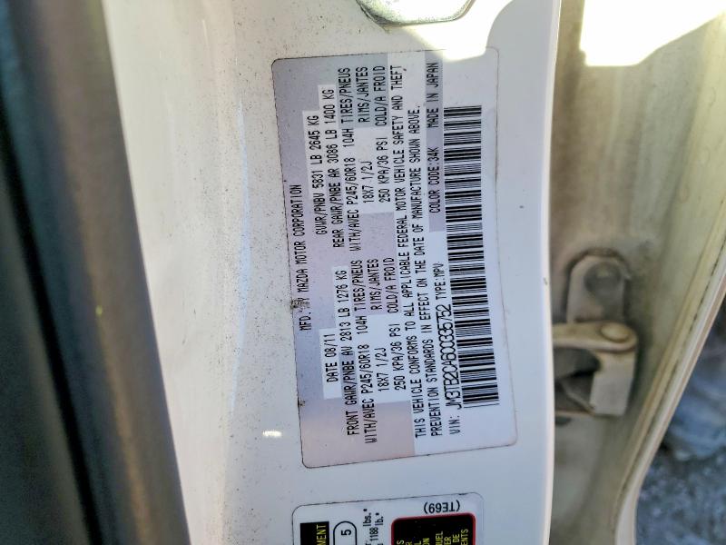 Photo 14 from auction – 2012 MAZDA CX-9 with VIN JM3TB2CA6C0335752