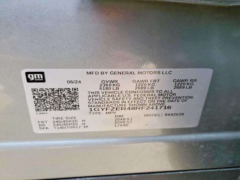 Photo 14 from auction – 2024 CADILLAC XT4 with VIN 1GYFZER48RF241716