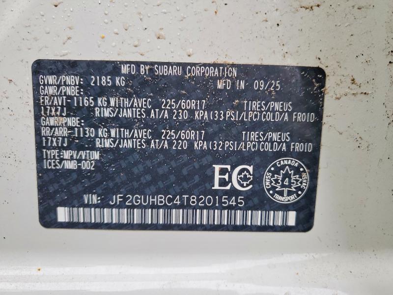 Photo 14 from auction – 2026 SUBARU CROSSTREK with VIN JF2GUHBC4T8201545