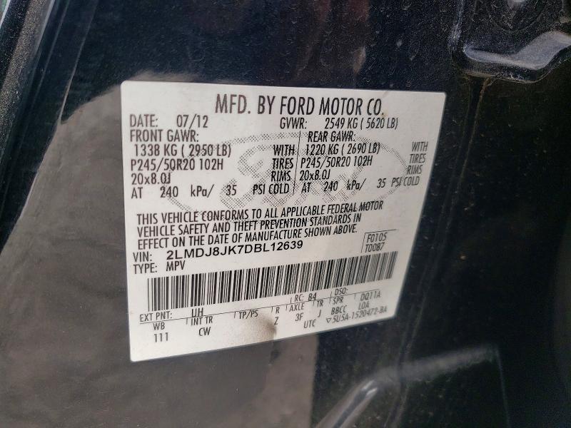 Photo 14 from auction – 2013 LINCOLN MKX with VIN 2LMDJ8JK7DBL12639