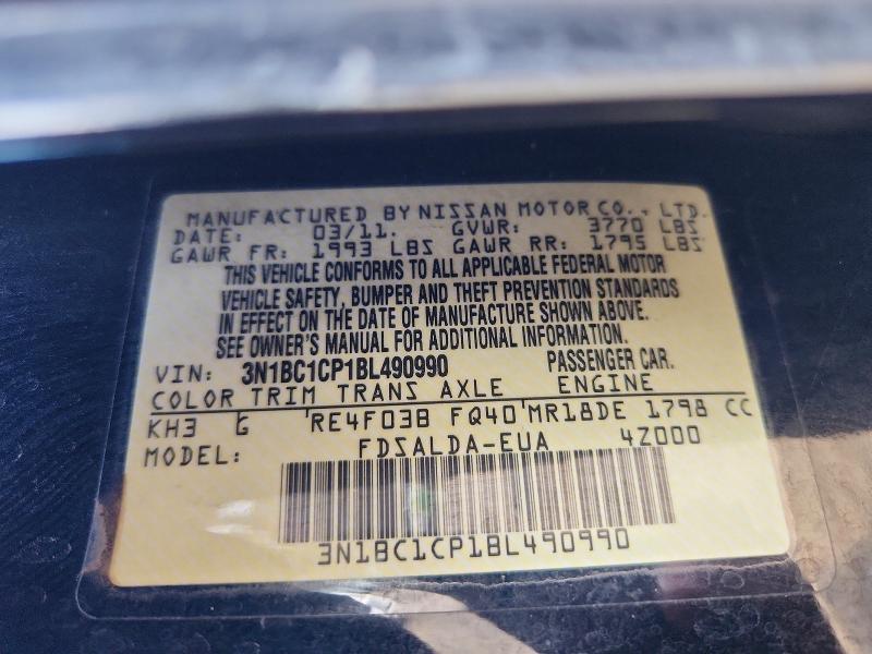 Photo 14 from auction – 2011 NISSAN VERSA S with VIN 3N1BC1CP1BL490990