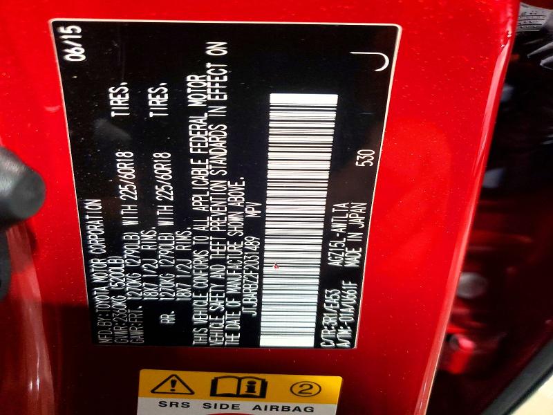 Photo 14 from auction – 2015 LEXUS NX 200T with VIN JTJBARBZ2F2031489