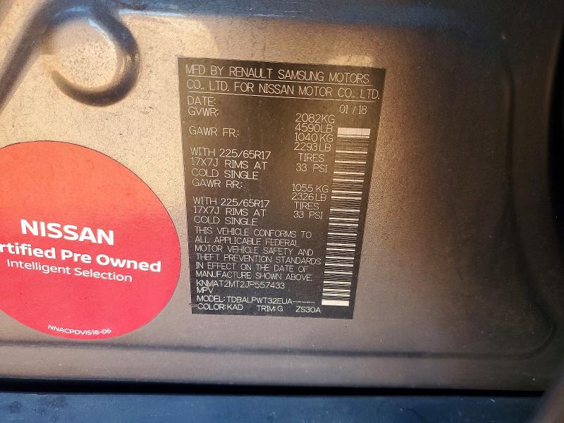 Photo 14 from auction – 2018 NISSAN ROGUE S with VIN KNMAT2MT2JP557433