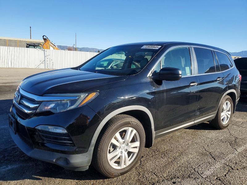HONDA PILOT LX 2018 with VIN 5FNYF5H12JB016215 - Photo from auction