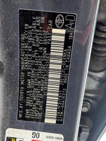 Photo 10 from auction – 2018 TOYOTA COROLLA L with VIN 2T1BURHE3JC043563