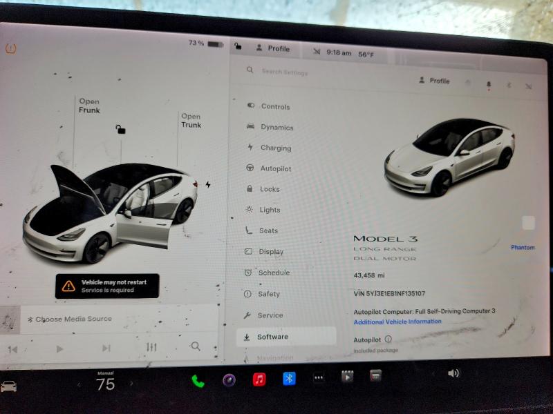 Photo 9 from auction – 2022 TESLA MODEL 3 with VIN 5YJ3E1EB1NF135107