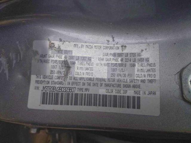 Photo 10 from auction – 2011 MAZDA CX-9 with VIN JM3TB3BV2B0323607