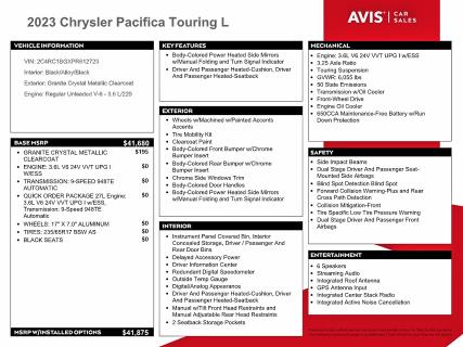 Foto 13 de la subasta – 2023 CHRYSLER PACIFICA T con VIN 2C4RC1BGXPR612723
