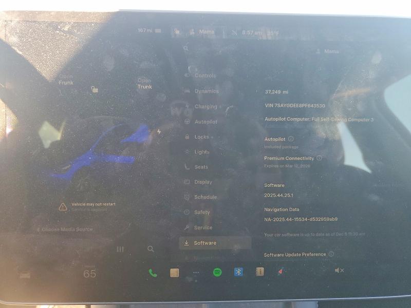 Photo 9 from auction – 2023 TESLA MODEL Y with VIN 7SAYGDEE8PF643530