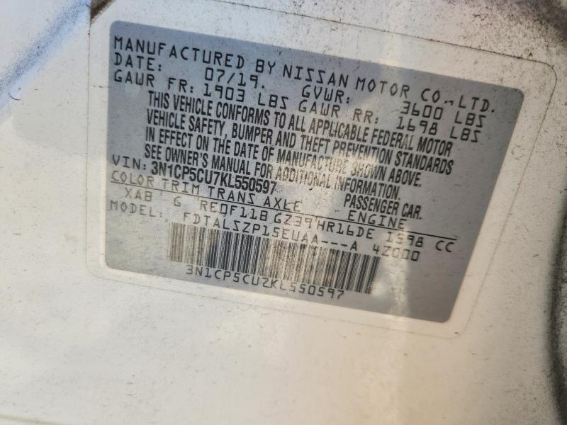 Photo 14 from auction – 2019 NISSAN KICKS S with VIN 3N1CP5CU7KL550597