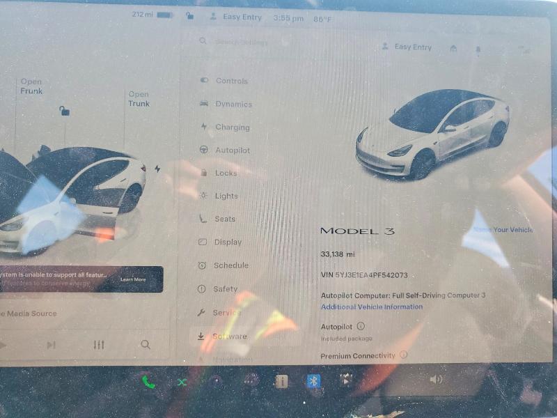 Photo 9 from auction – 2023 TESLA MODEL 3 with VIN 5YJ3E1EA4PF542073
