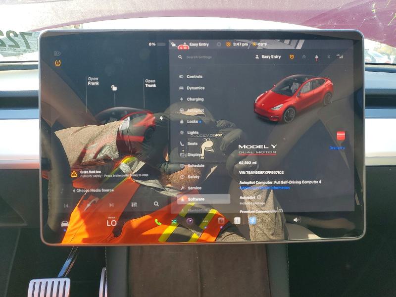 Photo 9 from auction – 2023 TESLA MODEL Y with VIN 7SAYGDEFXPF937102