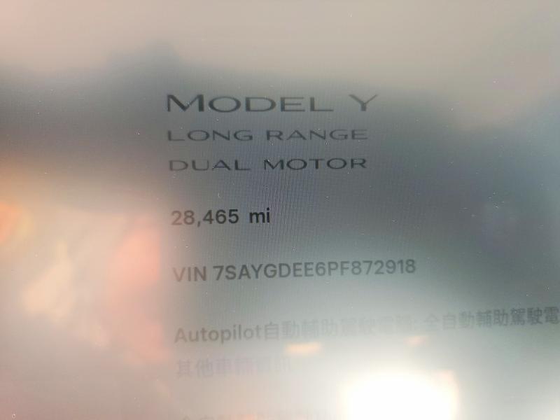 Photo 9 from auction – 2023 TESLA MODEL Y with VIN 7SAYGDEE6PF872918