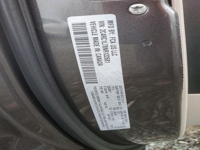 Photo 14 from auction – 2022 CHRYSLER PACIFICA with VIN 2C4RC1L78NR122681