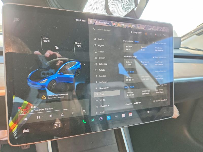Photo 9 from auction – 2020 TESLA MODEL 3 with VIN 5YJ3E1EB8LF790488
