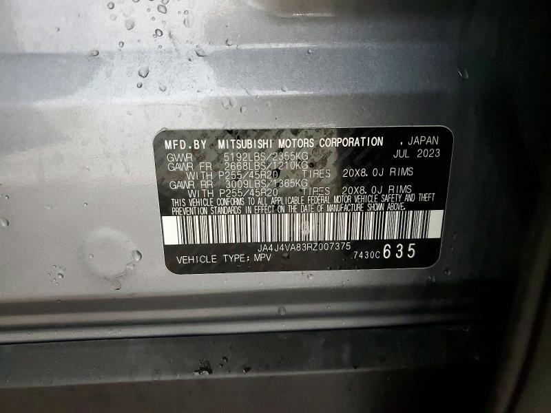 Photo 14 from auction – 2024 MITSUBISHI OUTLANDER with VIN JA4J4VA83RZ007375