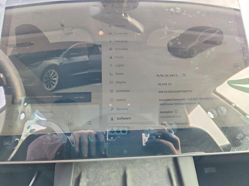 Photo 9 from auction – 2023 TESLA MODEL 3 with VIN 5YJ3E1EA4PF399710