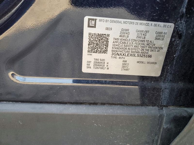 Photo 14 from auction – 2020 CHEVROLET EQUINOX LT with VIN 3GNAXLEX0LS525166