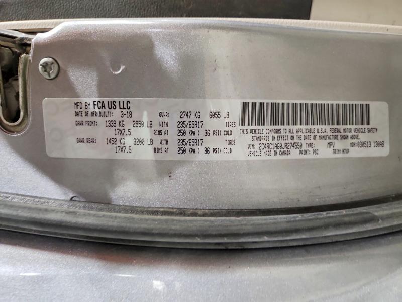 Photo 14 from auction – 2018 CHRYSLER PACIFICA L with VIN 2C4RC1AG0JR274550