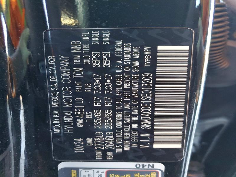 Photo 14 from auction – 2025 HYUNDAI TUCSON SE with VIN 3KMJACDE1SE013209