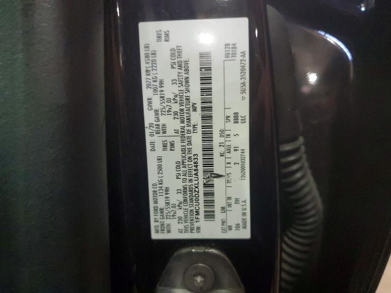 Photo 14 from auction – 2020 FORD ESCAPE TIT with VIN 1FMCU0DZXLUA84833