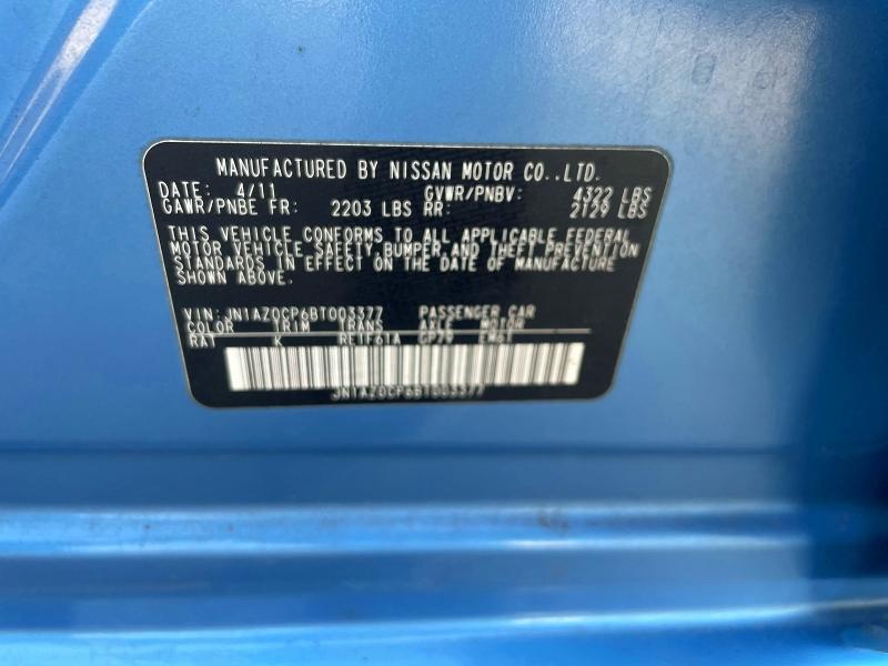 Photo 10 from auction – 2011 NISSAN LEAF with VIN JN1AZ0CP6BT003377