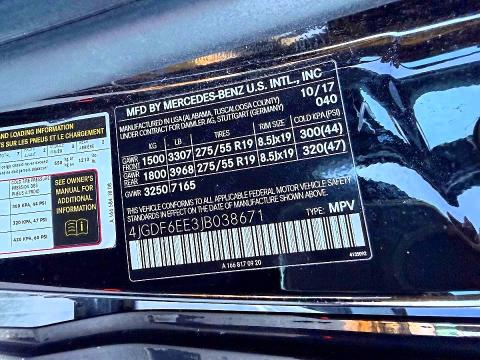 Photo 10 from auction – 2018 MERCEDES-BENZ GLS 450 4M with VIN 4JGDF6EE3JB038671