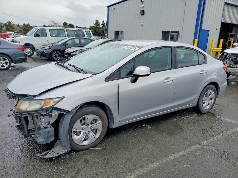 HONDA CIVIC LX 2013 with VIN 19XFB2F57DE268107 - Photo from auction