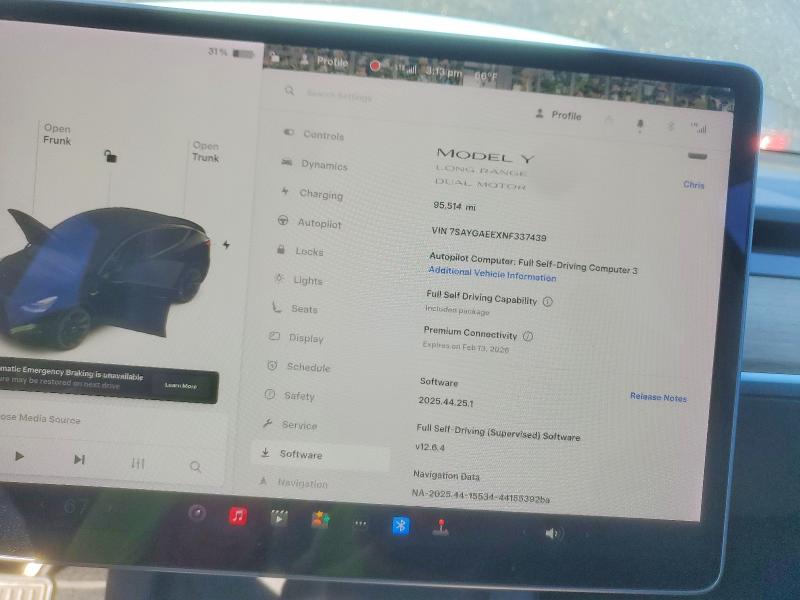 Photo 9 from auction – 2022 TESLA MODEL Y with VIN 7SAYGAEEXNF337439