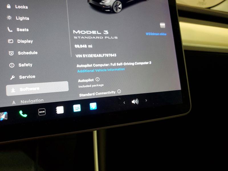 Photo 9 from auction – 2020 TESLA MODEL 3 with VIN 5YJ3E1EA8LF797643