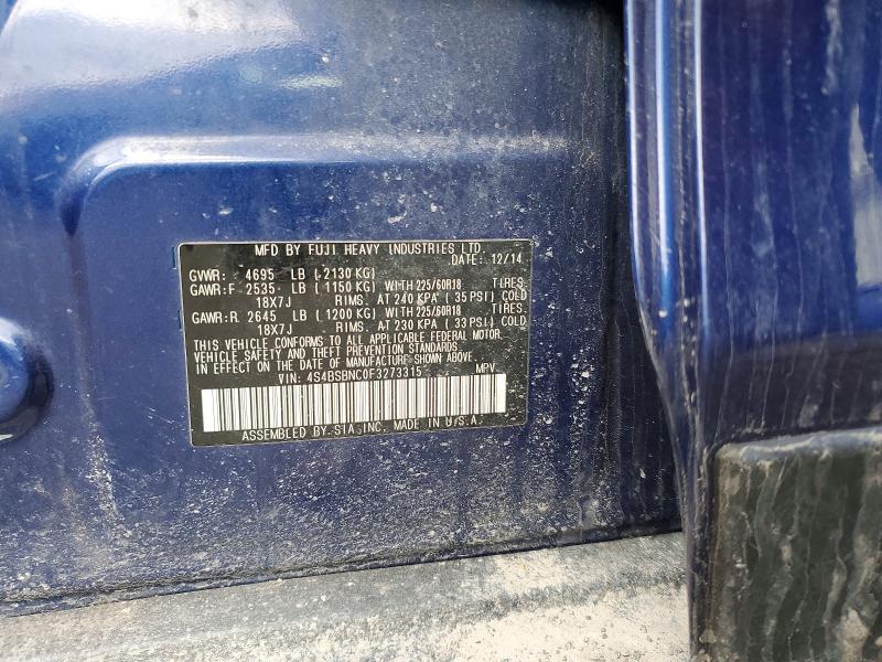 Photo 14 from auction – 2015 SUBARU OUTBACK 2. with VIN 4S4BSBNC0F3273315