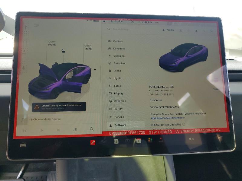 Photo 9 from auction – 2024 TESLA MODEL 3 with VIN 5YJ3E1EB1RF854735