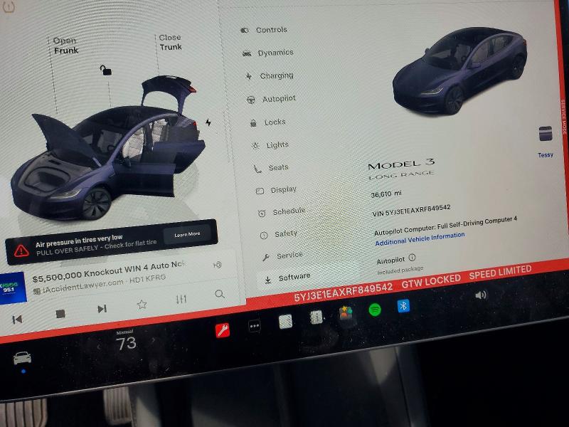 Photo 9 from auction – 2024 TESLA MODEL 3 with VIN 5YJ3E1EAXRF849542