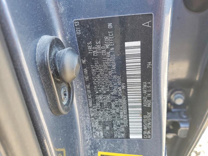 Photo 14 from auction – 2013 TOYOTA HIGHLANDER with VIN 5TDZA3EH9DS036843