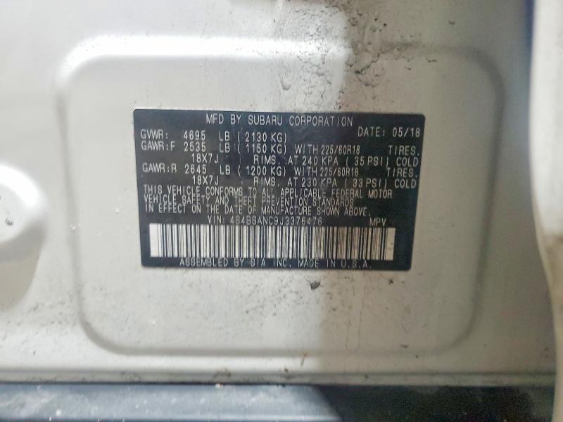 Photo 14 from auction – 2018 SUBARU OUTBACK 2. with VIN 4S4BSANC9J3376476