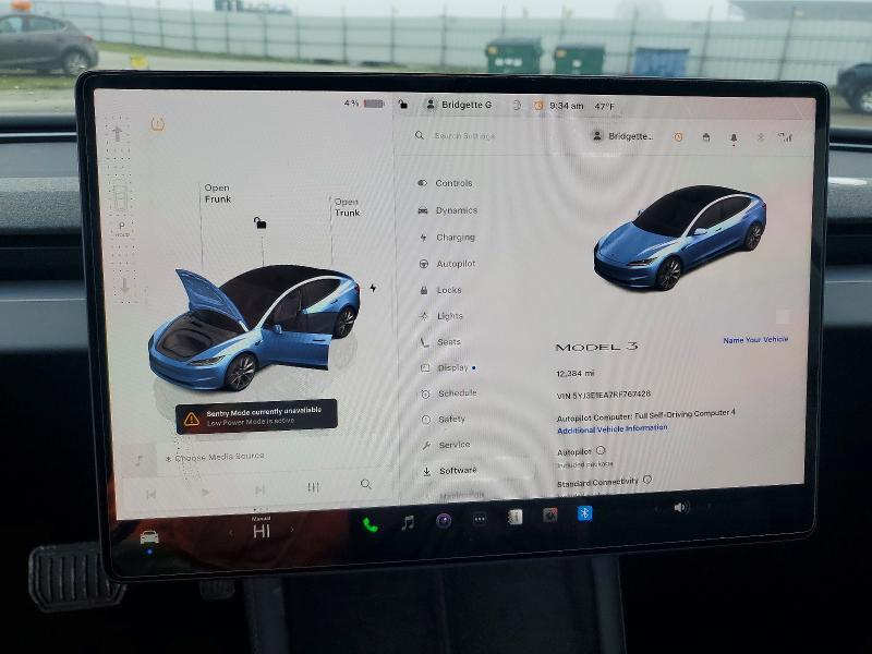 Photo 9 from auction – 2024 TESLA MODEL 3 with VIN 5YJ3E1EA7RF767428