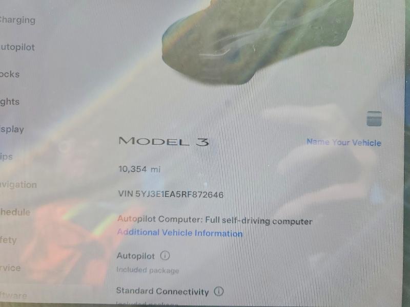 Photo 9 from auction – 2024 TESLA MODEL 3 with VIN 5YJ3E1EA5RF872646