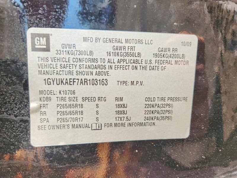 Photo 14 from auction – 2010 CADILLAC ESCALADE with VIN 1GYUKAEF7AR103163