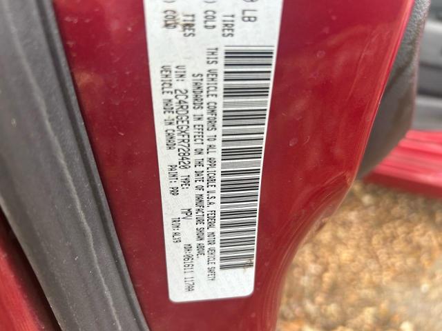 Photo 10 from auction – 2015 DODGE GRAND CARA with VIN 2C4RDGEGXFR728420