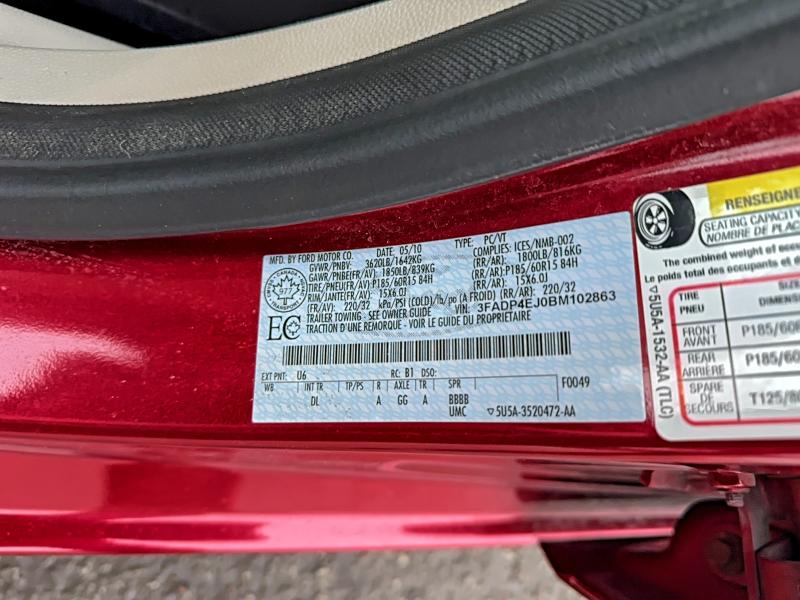 Photo 10 from auction – 2011 FORD FIESTA SE with VIN 3FADP4EJ0BM102863