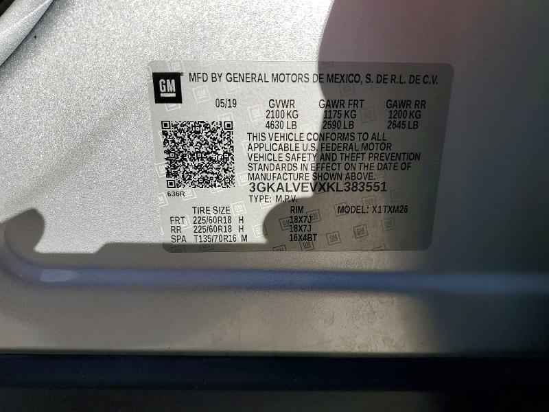 Photo 14 from auction – 2019 GMC TERRAIN SL with VIN 3GKALVEVXKL383551