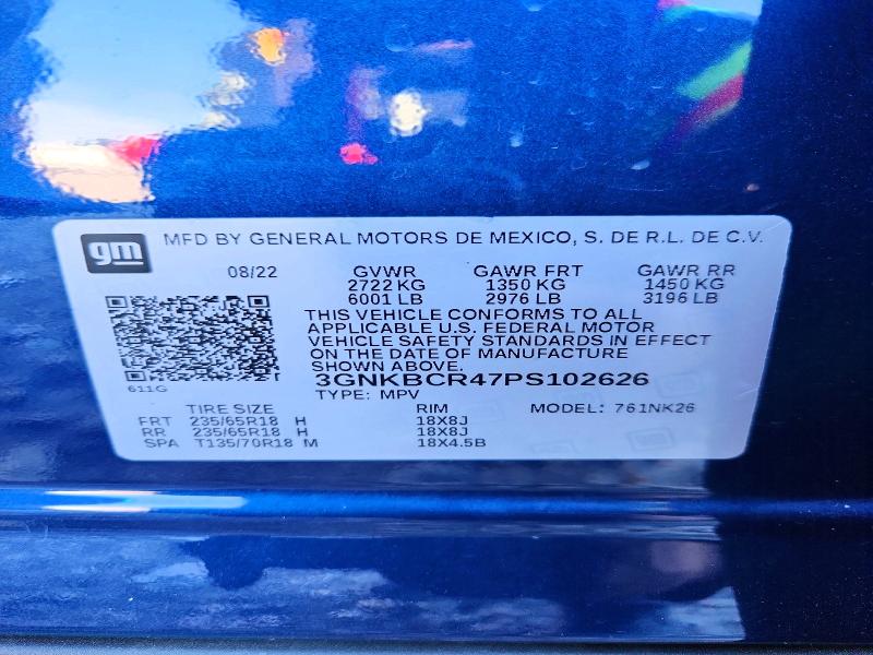 Photo 14 from auction – 2023 CHEVROLET BLAZER 2LT with VIN 3GNKBCR47PS102626