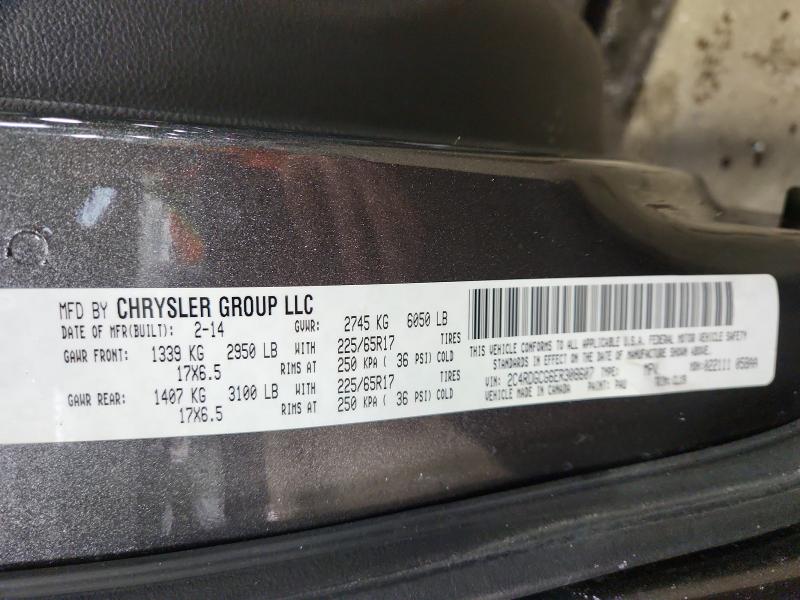 Photo 14 from auction – 2014 DODGE GRAND CARAVAN with VIN 2C4RDGCG6ER308607
