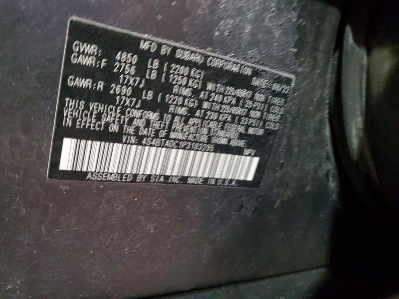 Photo 14 from auction – 2023 SUBARU OUTBACK PR with VIN 4S4BTADC1P3103295