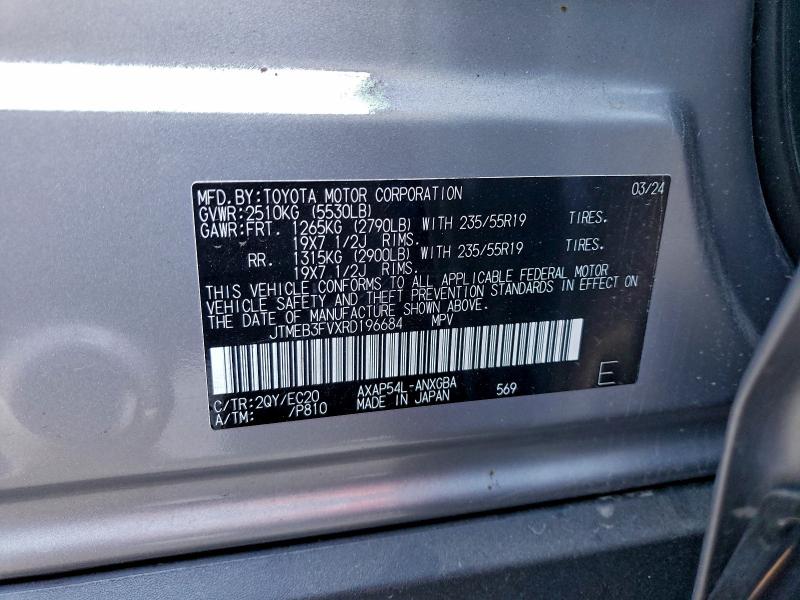 Photo 14 from auction – 2024 TOYOTA RAV4 PRIME with VIN JTMEB3FVXRD196684