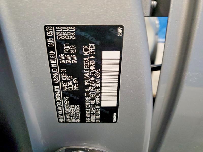 Photo 14 from auction – 2024 VOLVO XC40 CORE with VIN YV4L12UK0R2265145