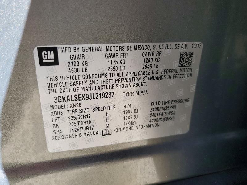 Photo 14 from auction – 2018 GMC TERRAIN with VIN 3GKALSEX9JL219237