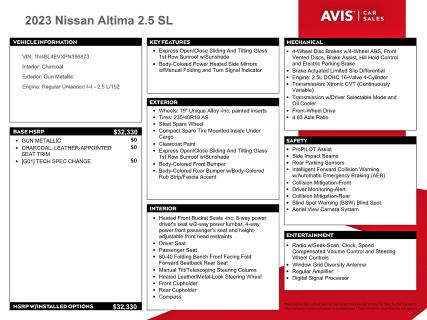 Photo 12 from auction – 2023 NISSAN ALTIMA SL with VIN 1N4BL4EVXPN396873