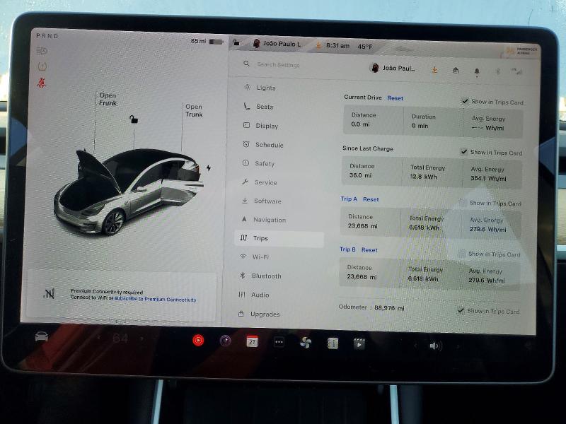 Photo 9 from auction – 2018 TESLA MODEL 3 with VIN 5YJ3E1EA2JF015270