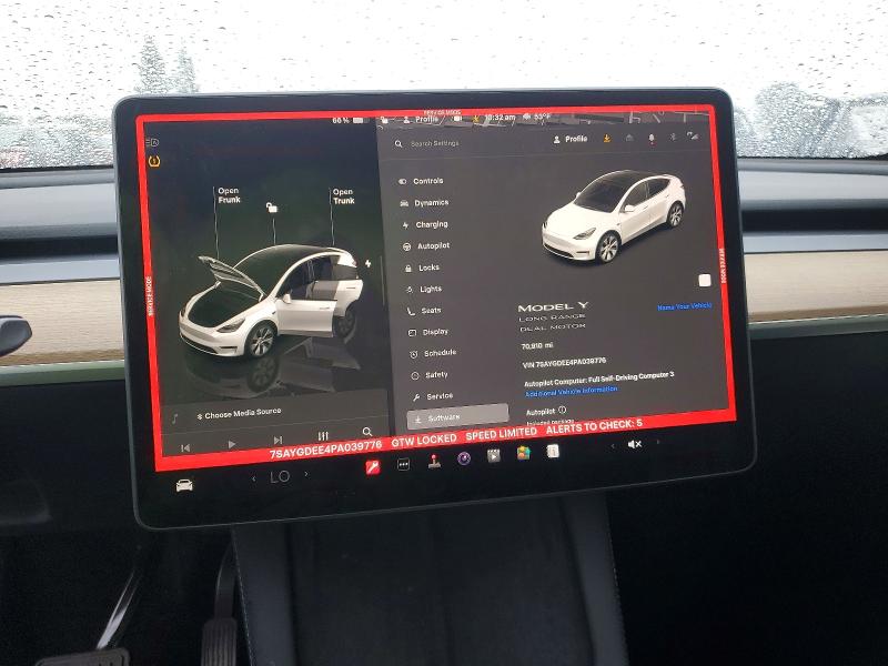 Photo 9 from auction – 2023 TESLA MODEL Y with VIN 7SAYGDEE4PA039776